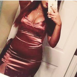 Satin Bronze dress
